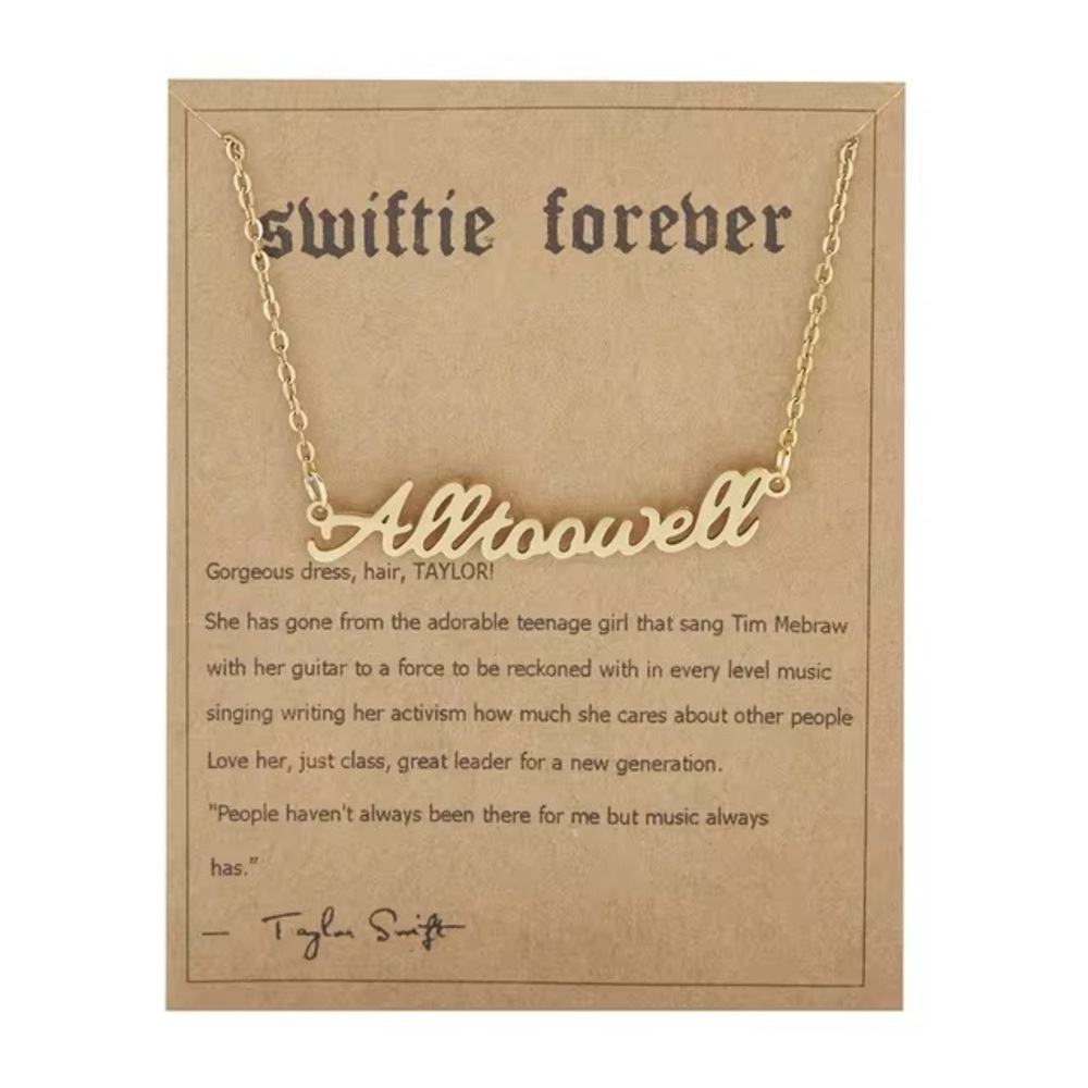 Taylor Swift TS All too Well  Necklace NEW Swiftie Forever
